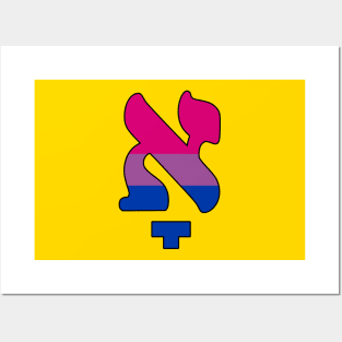 Kometz Aleph (Bi Pride Colors) Posters and Art